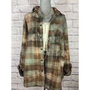 Reworked/upcycled flannel shirt